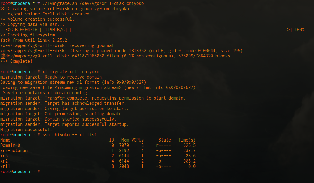 LVM Volume Migration via SSH